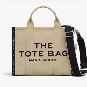 Marc Jacobs Jacquard Medium Tote Bag In Color Warm Sand.